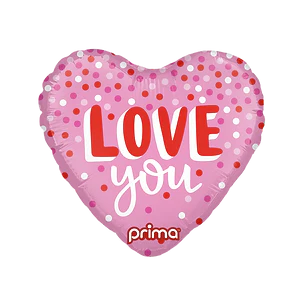 PRIMA 9” Heart Love You Confetti (6pc)
